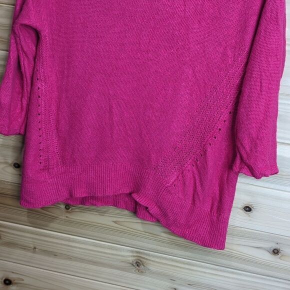 Anthropologie Womens Sweater XS Pink Linen Blend - Picture 3 of 10